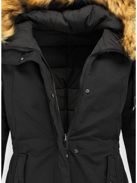 Dámská oboustranná zimní bunda černo-černá