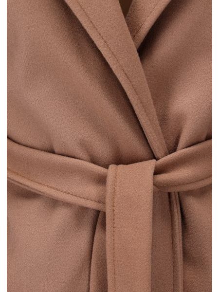 Klasický dámský plášť s páskem světle hnědý