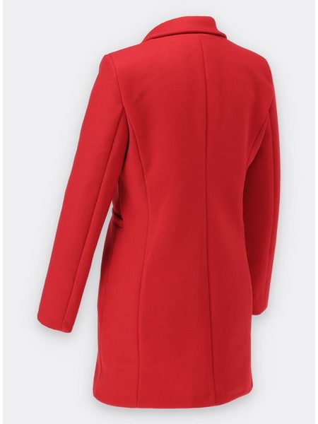 Klasický dámský kabát červený