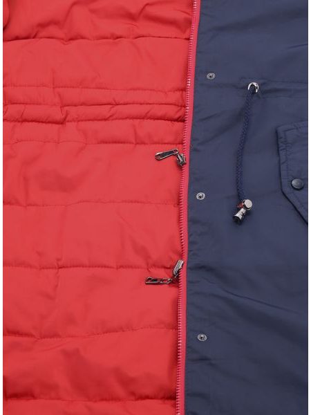 Dámská oboustranná bunda tmavě modro-červená