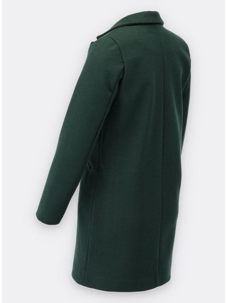 Dámsky kabát smaragdovozelený