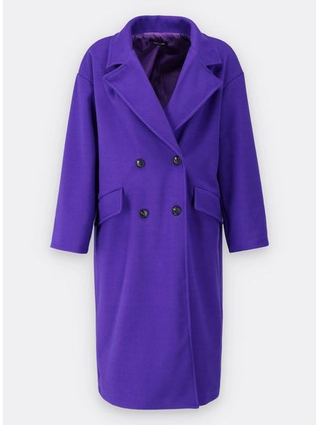 Dámský oversize kabát fialový