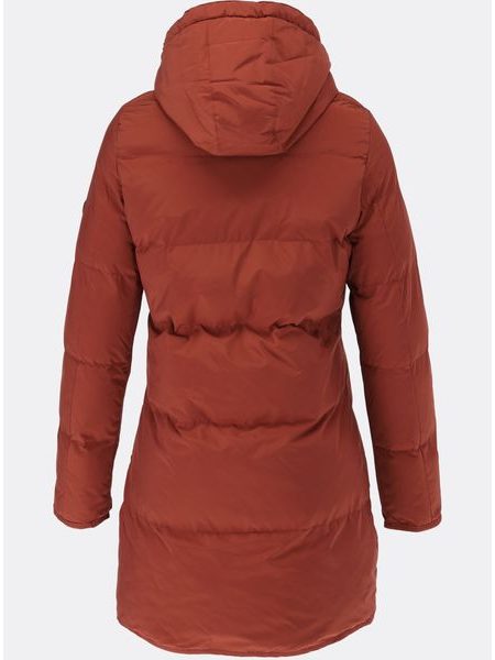Dámska zimná bunda s kožušinovou podšívkou červenohnedá