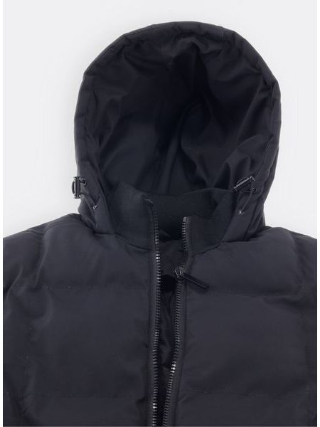 Pánská prodloužená zimní bunda černá