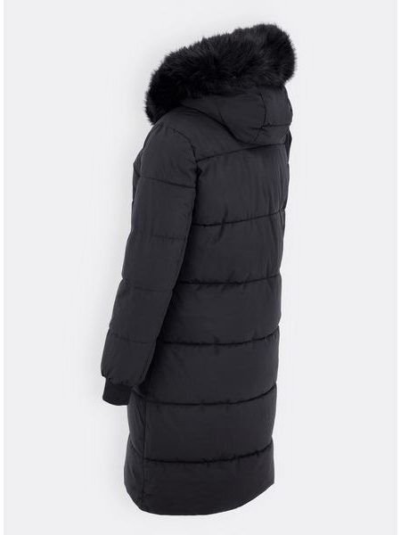 Dámska dlhá zimná bunda čierna