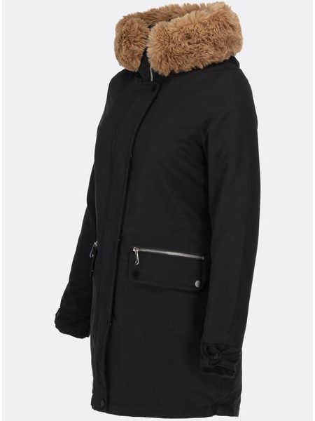 Dámská zimní bunda s kapucí černá
