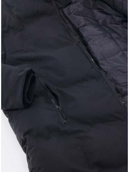 Pánska predĺžená zimná bunda čierna