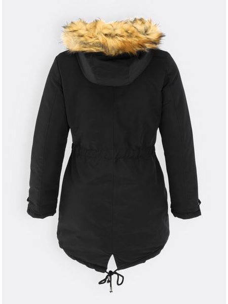 Dámska obojstranná zimná bunda čierno-čierna