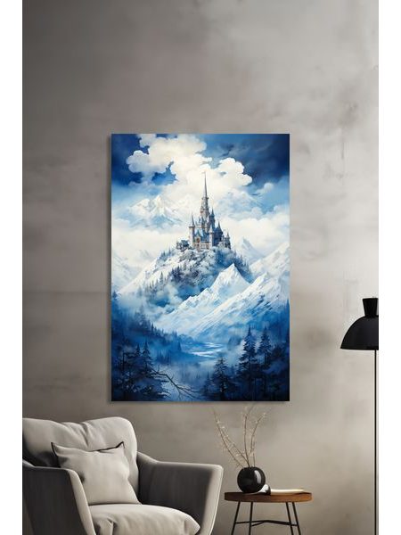 Obraz na stenu - Rozprávkový zámok v horách - zima