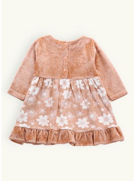 Dětské elegantní šaty KVĚTINKA broskvové
