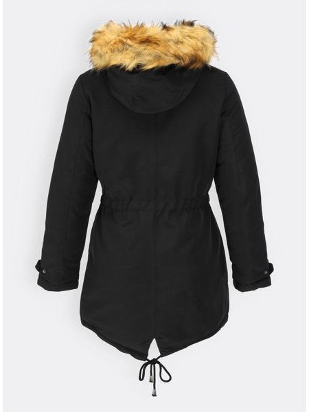 Dámska obojstranná zimná bunda čierno-hnedá