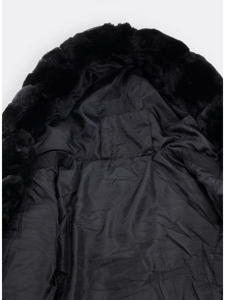 Dámská prošívaná bunda s páskem černá