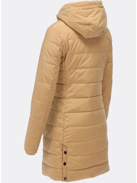Dámska zimná bunda s plyšovou podšívkou béžová