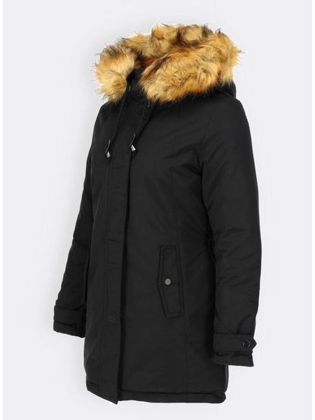 Dámska obojstranná zimná bunda čierno-hnedá