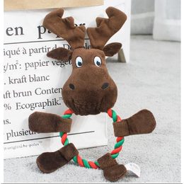Reedog karácsonyi rénszarvas rágókötél, plüss + kötél, 22 cm