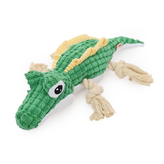 Krokodíl Reedog, plyšová pískacia hračka s uzlami, 41 cm