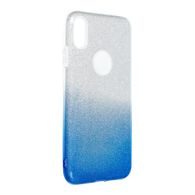 Obal / kryt na Apple iPhone XS Max průhledný/modrý - Forcell SHINING