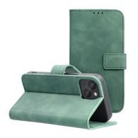 Pouzdro / obal na Apple iPhone 13 Mini zelený - knížkový Forcell TENDER