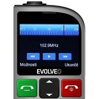 EVOLVEO EasyPhone FM, mobilný telefón pre seniorov s nabíjacím stojanom (strieborný)
