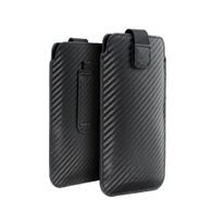 Puzdro / obal pre NOKIA C5 / E51 / E52 / 515 SAMSUNG S5610 - zasúvacie puzdro Forcell POCKET Carbon