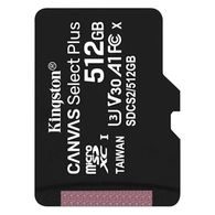 Paměťová karta 512GB microSDXC Kingston U3 CL10 100MB/s bez adapt