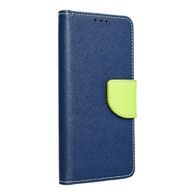 Pouzdro / obal na Samsung Galaxy A11 modré / limetkové - knížkové Fancy Book