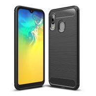 Obal / kryt na Samsung Galaxy A20E černý - Forcell CARBON