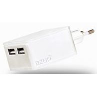 Síťový adaptér Dual Smart nabíječ USB 4800mA bílý - Azuri