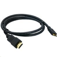 HDMI Kabel s pozl. konektory 1m - černý