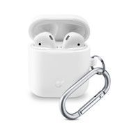 Ochranný kryt s karabinou pro Apple AirPods 1 & 2 bílý - Cellularline Bounce