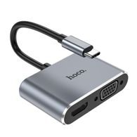 Adaptér HUB typu C na HDTV+VGA+USB3.0+PD100W+HDMI HB30 - HOCO