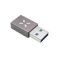 Adaptér / redukcia USB-C / USB-A sivá, hliníková - FIXED