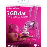 T-Mobile Twist Sim karta 5GB + 100,-Kč Kredit