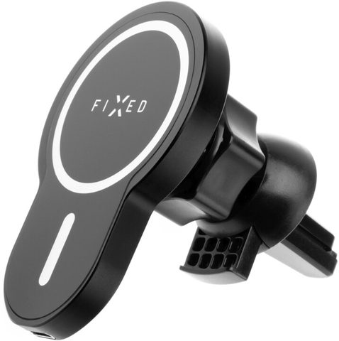 Držák do auta s bezdrátovým nabíjením s podporou uchycení MagSafe 15W černý - FIXED MagClick
