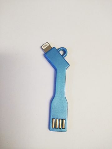 Kabel USB přívěšek Apple Iphone 5/5C/5S/6/6 Plus modrý