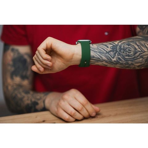 Řemínek silikonový pro Apple Watch 42/44/45/49mm zelený - FORCELL