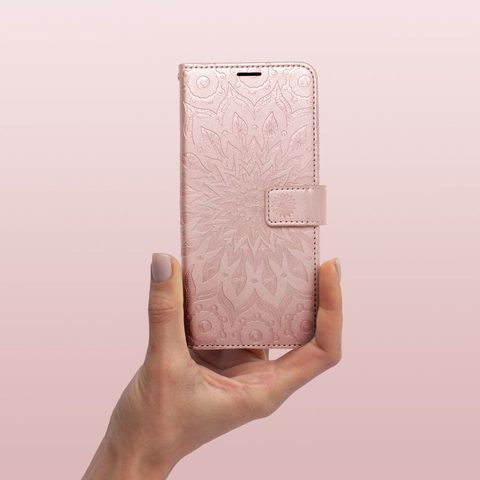 Pouzdro / obal na Xiaomi Redmi NOTE 10 / 10S mandala růžovo zlatý - knížkový Forcell MEZZO