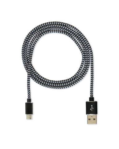 Datový kabel USB / micro USB 1m černý - CUBE 1 nylon