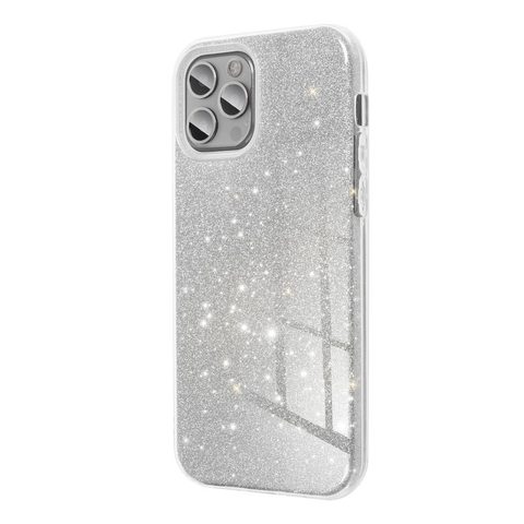 Obal / kryt na Apple iPhone 12 / 12 PRO stříbrný - Forcell SHINING