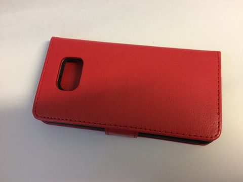 Pouzdro / obal na Samsung S6 (g920h) červené - knížkové 2v1