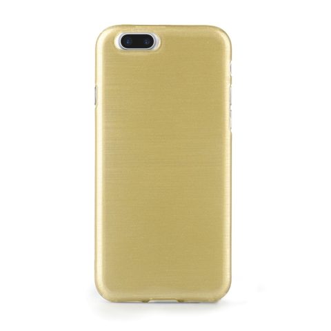 Obal / kryt na Apple iPhone 7 Plus / 8 Plus zlatý - Jelly Case Brush