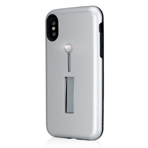 Obal / Kryt na Apple iPhone X / XS stříbrný - Swarovski