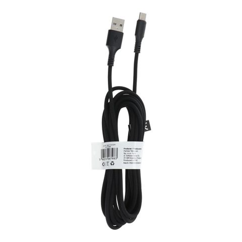 Datový a nabíjecí kabel USB na Typ C 2.0 C279 černý 3m