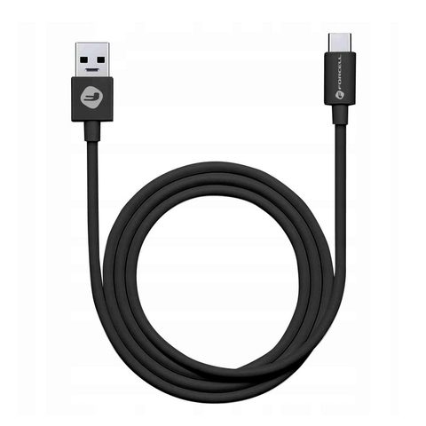 Datový kabel USB / USB-C - 1m černý - Forcell