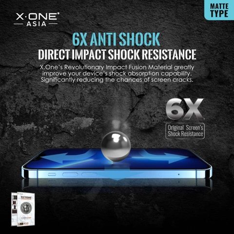 Tvrzené / ochranné sklo pro Apple iPhone 14 Pro / 15 - X-ONE Extreme Shock Eliminator 4th gen. (Matte Series)