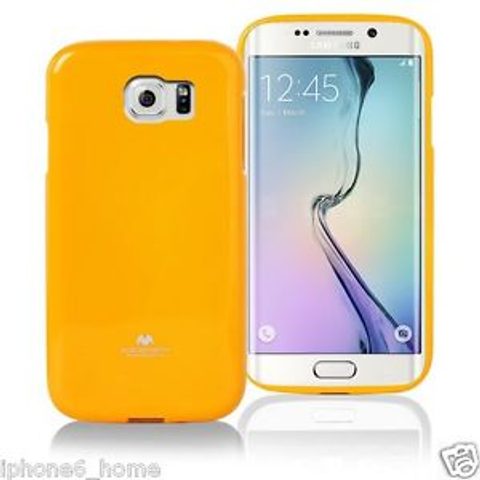 Obal / kryt na Samsung Galaxy S6 edge žlutý - Jelly case