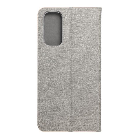 Pouzdro / obal na Xiaomi Redmi Note 11 stříbrný - knížkový Forcell LUNA Book