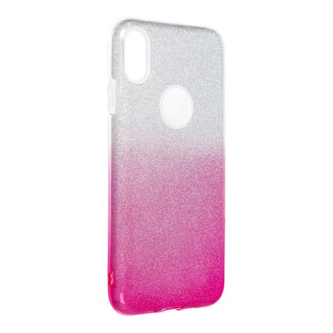 Obal / kryt na Apple iPhone XS Max průhledný/růžový - Forcell SHINING