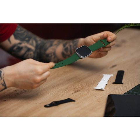 Silikonový náramek pro Apple Watch 42/44/45/49mm růžový - FORCELL