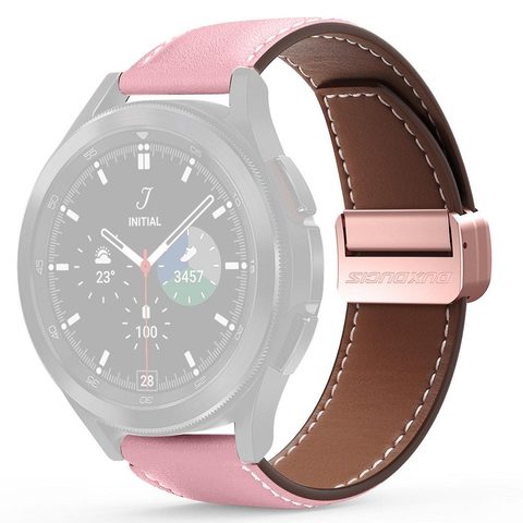 Kožený řemínek na hodinky Apple Watch 38/40/41 mm, růžový - Dux Ducis